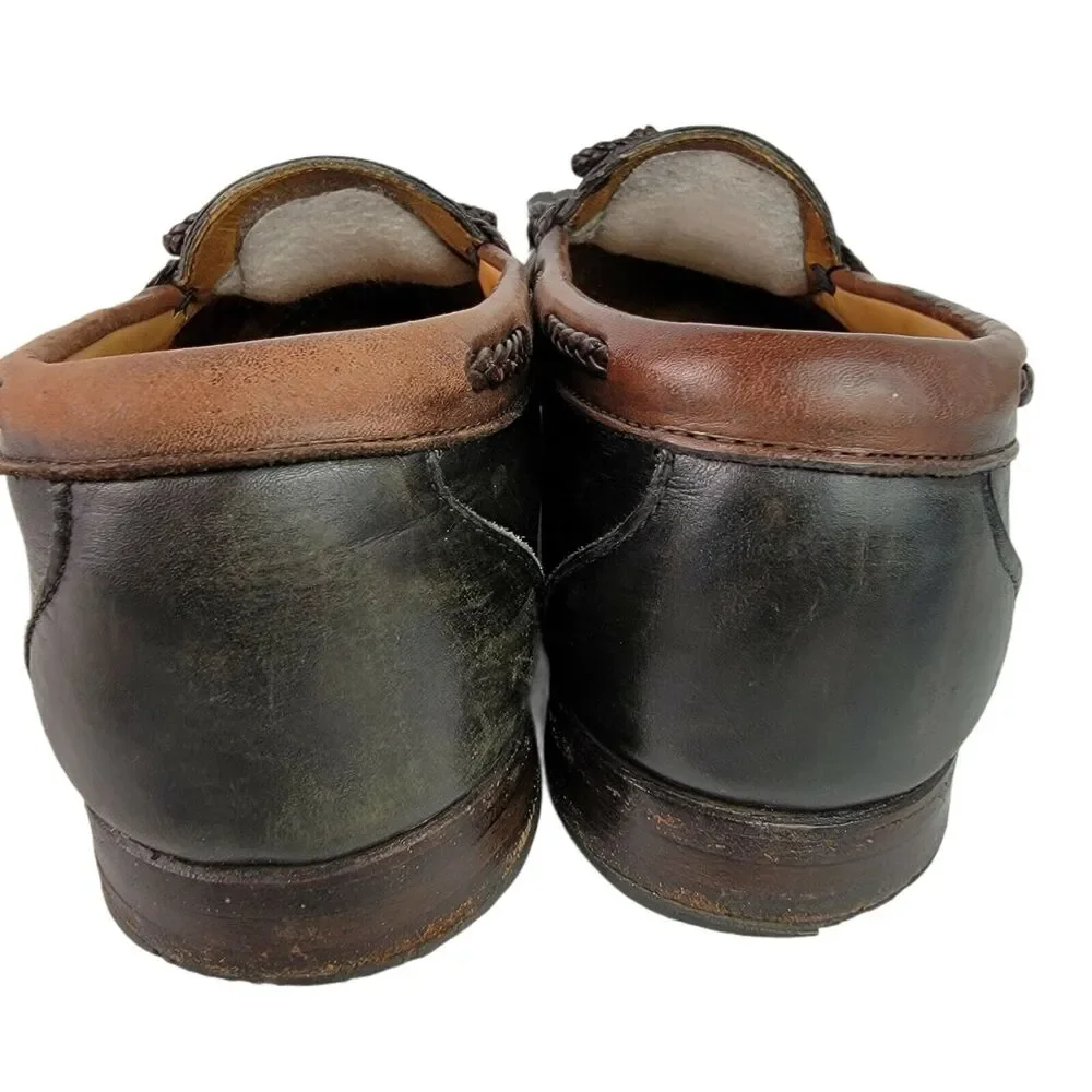 Allen Edmonds‎ Slip On Loafer Men 10 Brown Black Leather Woodstock